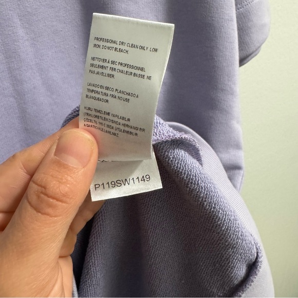 Tibi Light Purple Oversized Sweater Shirt Dress Size XXS - Picture 10 of 15